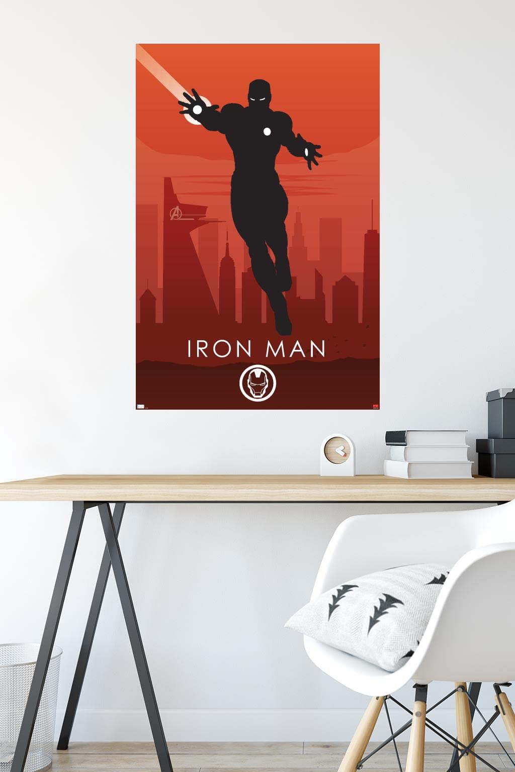 Trends International Marvel Heroic Silhouette - Iron Man Wall Poster, 22.375" x 34", Premium Unframed Version