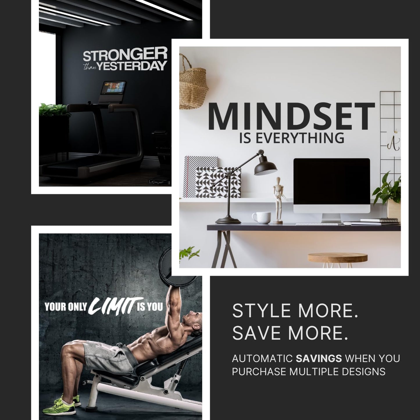 My Vinyl Story - We Can't Control The Wind Wall Decal - Inspirational Sticker Quote, Motivational Vinyl Word Art Decor for Home Office, Classroom, Affirmation, Removable (Black, 42x8 inches)
