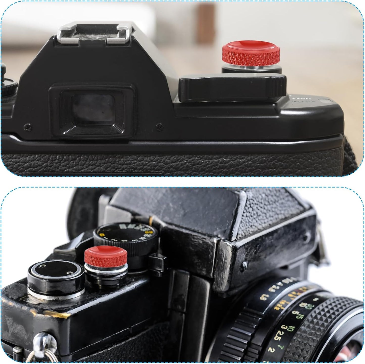 3 Pack PATIKIL Camera Shutter Button, Soft Shutter Release Button Pure Copper Camera Button Carved Suitable for Nikon