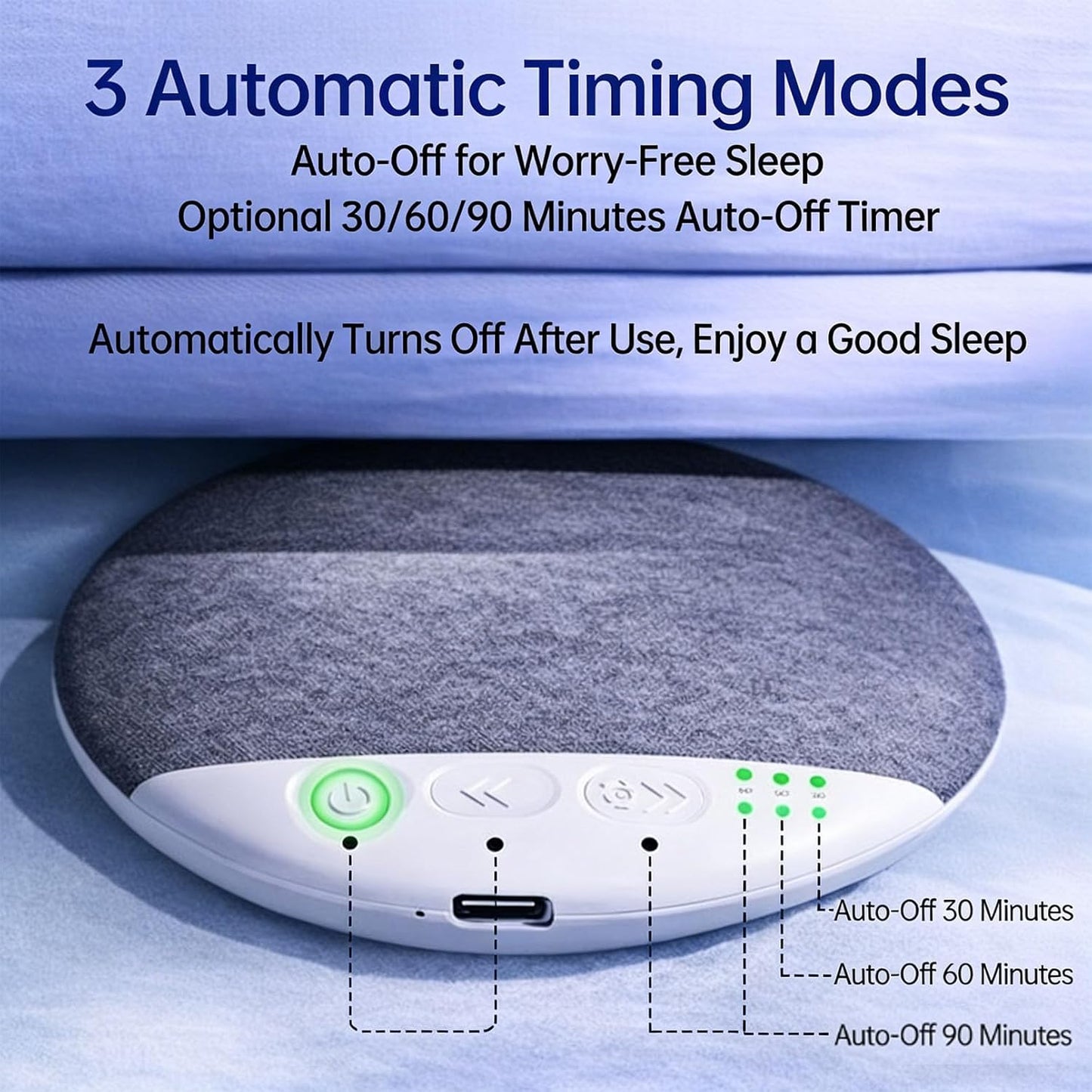 (1Pcs-A) Upgraded Sleep Pillow Speaker, Ultra-Thin Under Pillow Speaker for Men Women, Ultra Thin Pillow Speakers