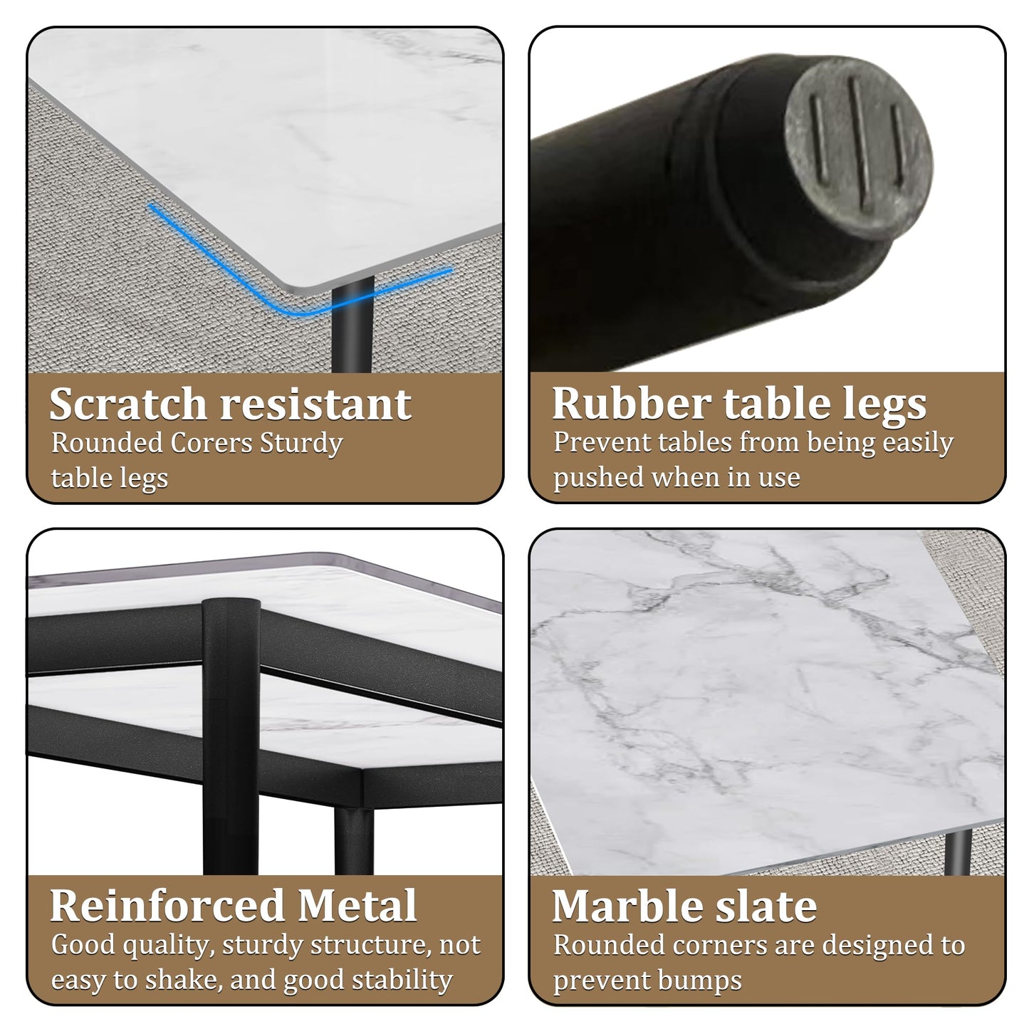 Sintered Stone Dining Table,63" Modern Faux Marble Kitchen Table, Grey Rectangular Slate Patio Table with Metal Legs, Indoor Outdoor Stone Dining Table,Scratch and Heat Resistant(63"x35.4")