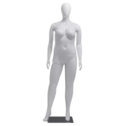 Plus Size Female Mannequin 73in - Detachable Curvy Dress Form, Realistic Dummy Model for Clothing Display, Sewing Store & Boutique,for Fashion Retail (White )