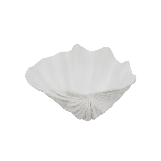ALIWINER Small White Scalloped Clam Shell Bowl Sea Shell Decor for Nautical Beach House,Coastal Decor Gift of Housewarming and Wedding Party