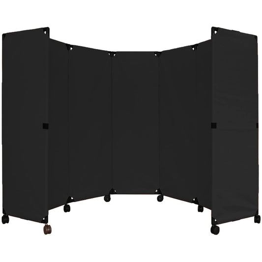 Versare MP10 Portable Folding Wall Partition | Economical 5 Panel Design | Portable Room Divider On Wheels | Adjustable, Freestanding Setup | Multiple Widths