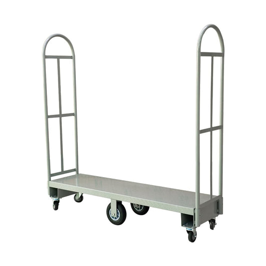 Yeeoy Narrow Aisle U-Boat Platform Truck Dolly, 60"x16" Heavy Duty U- Boat Cart with Thick Steel Deck, 2000LBS Capacity Utility Flatbed Cart with 6 Casters