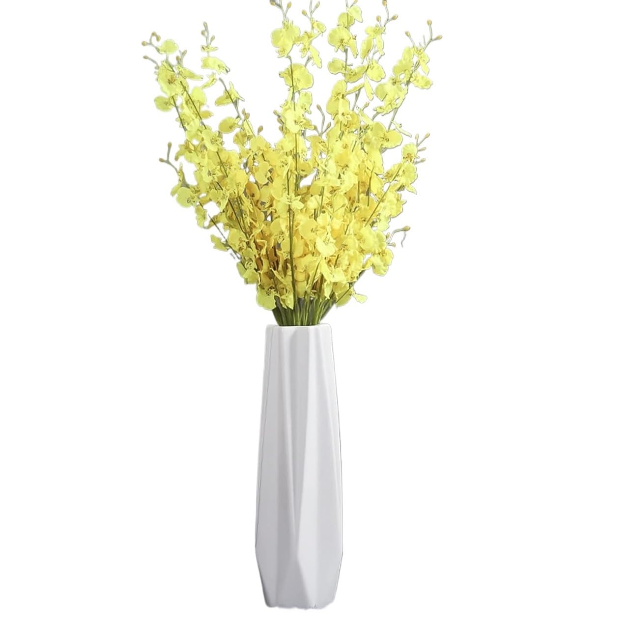UHRLGHS Floor vase Ceramic Vase,Decorative Large,Floor, Large Floor Vase,White Ceramic Vase,Handcrafted,Sophisticated Vessel for Decorative Branches and Dried Flowers(White 45cm)
