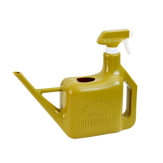 PETAL & FLOW Spray Sprinkler 2-in-1 Watering Can & Plant Mister Spray Bottle for Indoor & Outdoor Plants, 0.4 Gal (1.6L) (Olive)