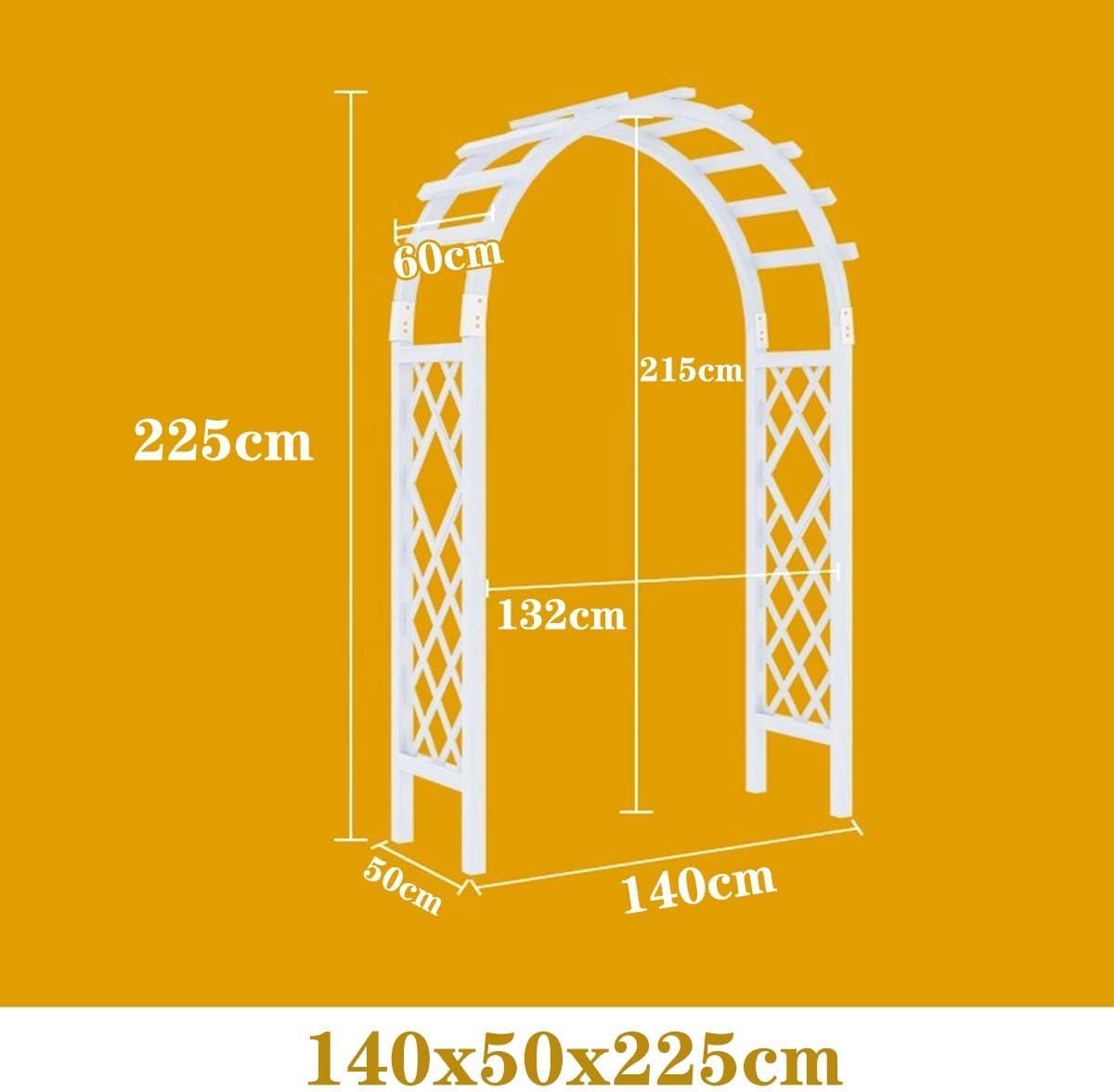 Wooden Garden Arbor Rose Archway Trellis for Climbing Plants Heavy Duty 1.2m 1.8m Wedding Arch Weatherproof & Easy to Assemble (White 120cm/47.2inch)