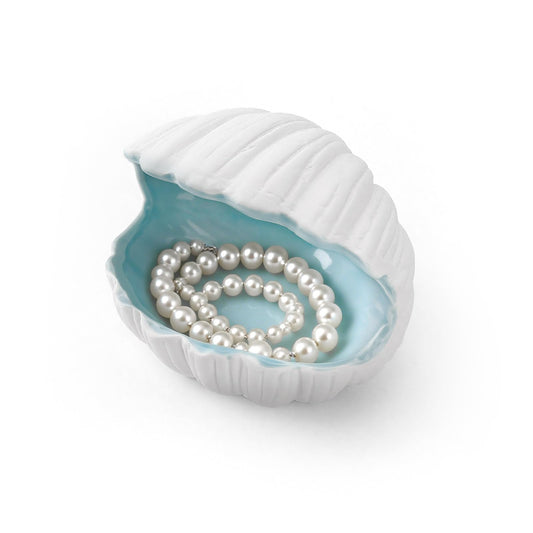 Yitexin Conch Trinket Dish, Ring Coastal Jewelry Tray Organizer Holder, Ocean Seashell Bowl Plate Cute Beach Decor for Bedroom Bathroom Home Earrings Necklaces Bracelet A (A)