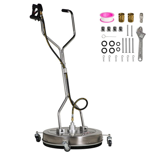 cciyu 24 Inch Stainless Steel Surface Cleaner Pressure Washer Attachments 3/8" Quick Connector
