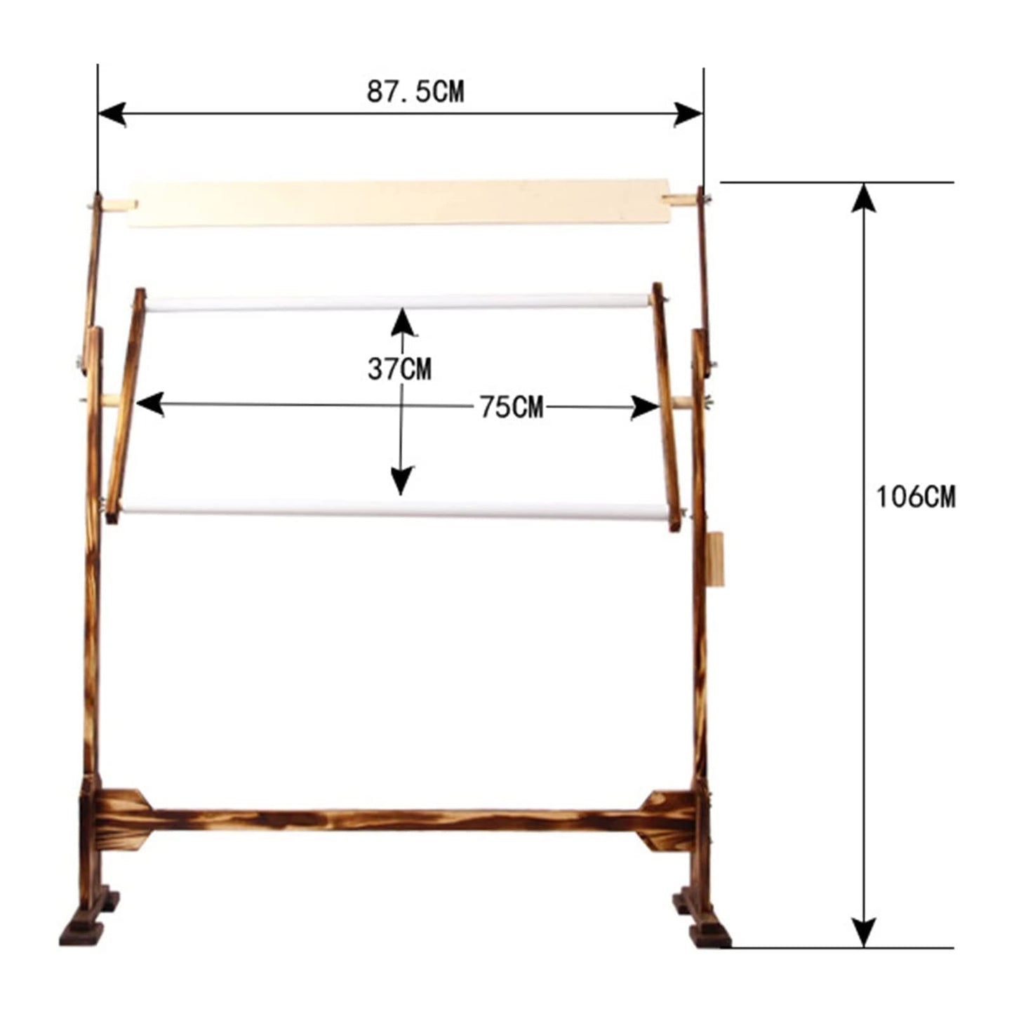 Cross Stitch Frame Stand, Wooden Adjustable Tapestry Frame Embroidery Stand, Frame 360° Rotation, with Wide Base Design, for Sewing Needlework Arts Crafts Embroidery Project