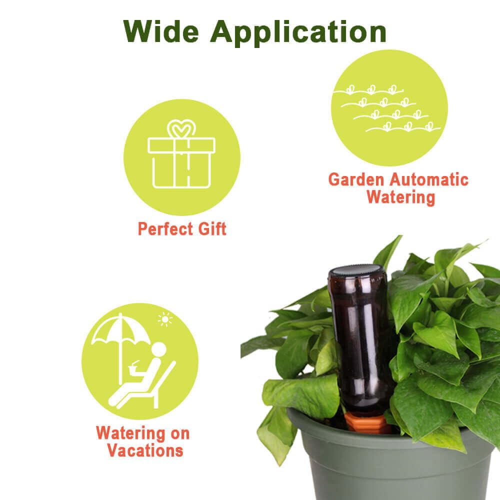 vensovo Terracotta Self Watering Spikes - 16 Pcs Potted Plant Watering Devices Vacation Self-Watering Stakes for Outdoor, Indoor Plants, Wine Bottle