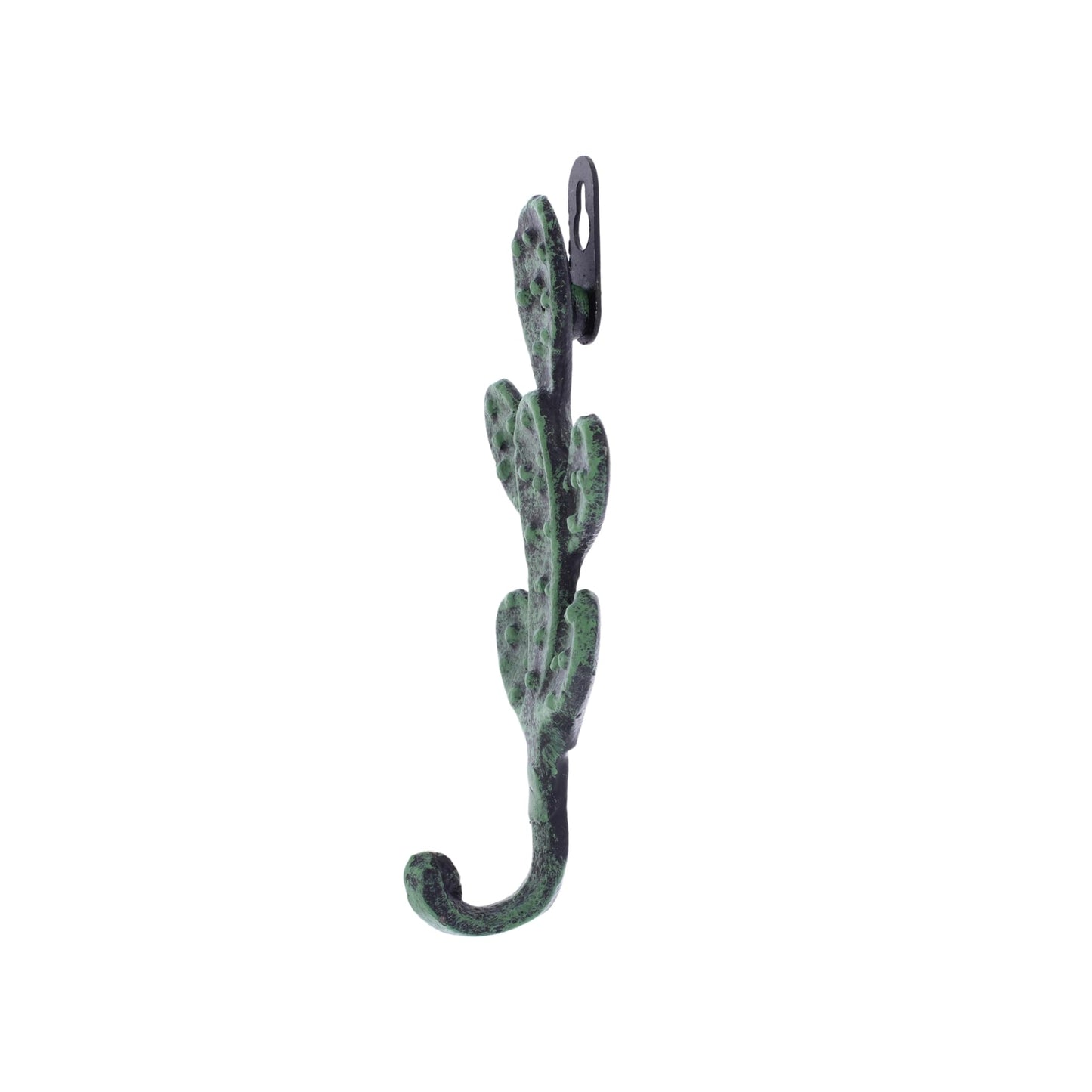 The Bridge Collection Cast Iron Cactus Hook for Wall - Metal Cactus Coat Rack for Southwestern, Desert, Boho Home Decor - Coat, Towel, Key Hook Prickly Pear Cactus Decor