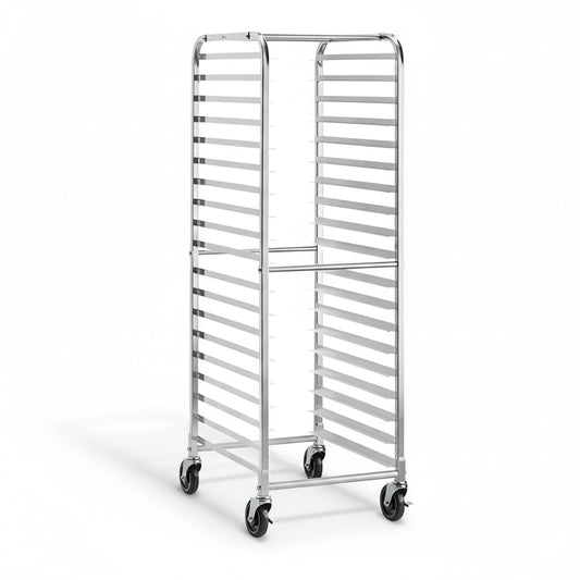Zedfire 20 Pan Aluminum Sheet Pan Rack - Bakery Speed Rack, Commercial Bread Pan Rack with Casters