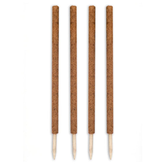 Envelor Coco Moss Poles Plant Support Stakes Coco Plant Stake Pothos Coir Totem Pole Monstera Moss Pole Climbing Plant Support Potted Plant Upward Growth Vine Stackable Coco Sticks, 36 inches, 4 Pack