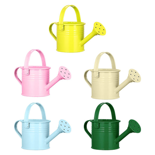 Homoyoyo 5pcs Kids Metal Watering Can Indoor Plants Children Small Watering Cans Iron Sprinkling Kettles for Gardening Home Plants Kids Pot Metal Creative Assorted Colors 6. 29x2. 95x2. 95 Inches