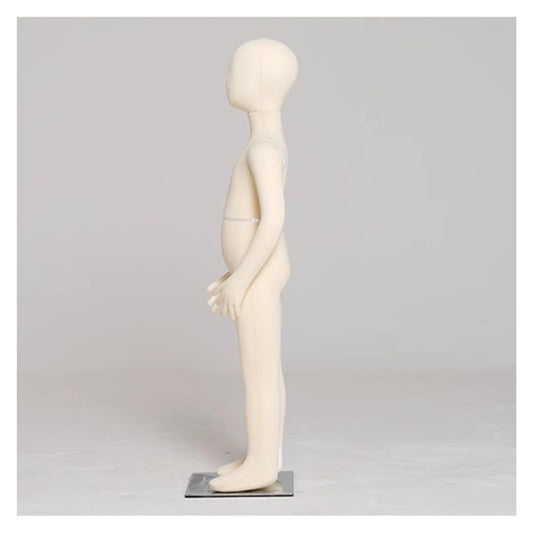 Child Mannequin Full Body Dress Form with Square Base - Detachable Sewing Dummy for Boutique Display, Ideal for 6-Year-Olds Clothing Fittings & Retail Showcases, Perfect for Tailors and Desi