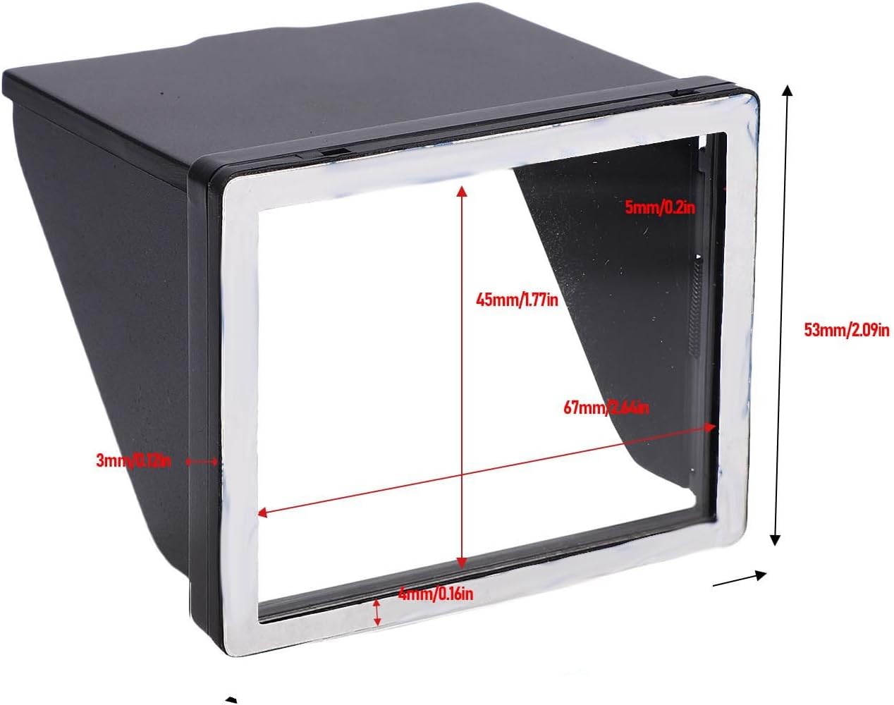 3.2 Inch Bewinner LCD Screen Hood, ABS Flocking Universal Foldable Sun Shade Cover for Camera LCD Display, Anti Glare