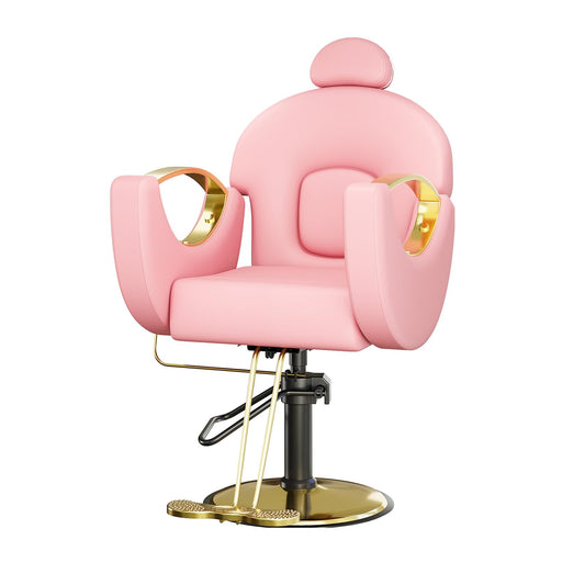 Professional Reclining Salon Barber Chair – 360° Swivel Hydraulic Hair Stylist Chair with Heavy Duty Pump for Home, Barbershop & Spa, Comfort, High-Density Cushion, Adjustable Height, Multiple Colors