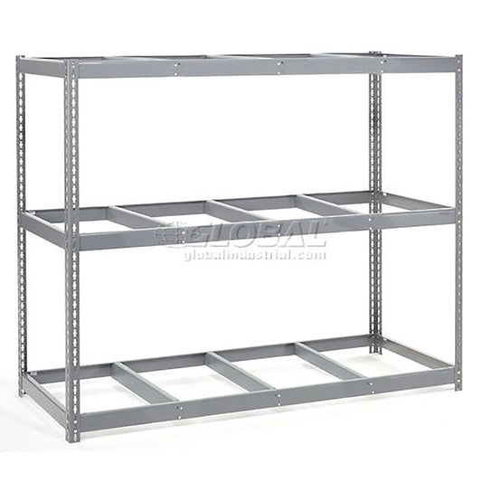 Global Industrial Wide Span Rack with 3 Shelves No Deck, 1100 Lb Capacity Per Level, 96" W x 48" D x 60" H