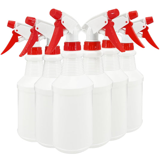 YaCCHLuu 6 Pcs 16 Oz Spray Bottles，Adjustable Empty Spray Bottle for Cleaning Solutions，Spray Bottles Bulk，Refillable Spray Bottle for Planting, Water, Bathroom and Kitchen, BBQ, Commercial and Pet