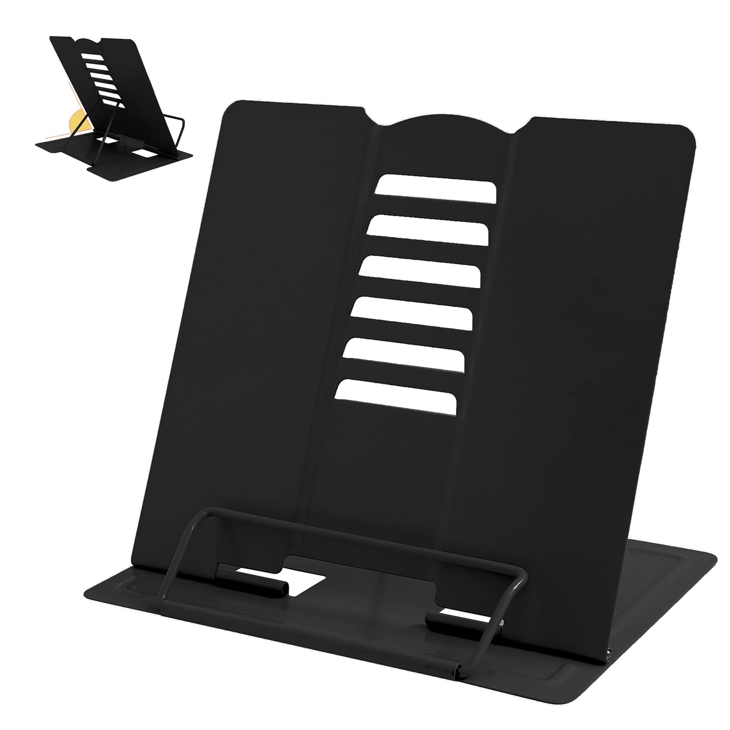 Camelmother Metal Book Holder Adjustable Book Stand for Reading