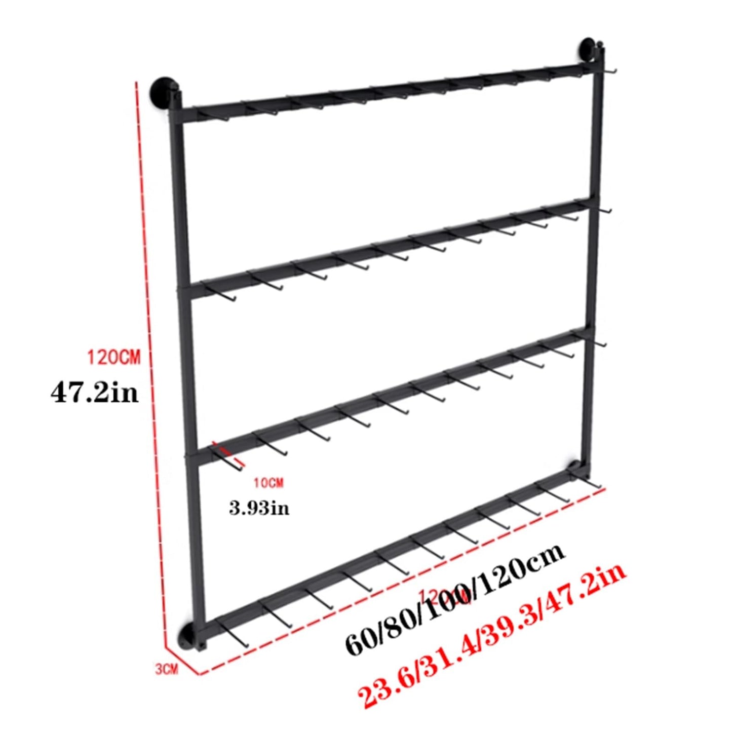 60/80/100/120cm Underwear Display Stand, Metals, Retail Showshelves, Lingerie Bra Rack Swimsuit Organizer Hanger, Commercial Clothing Store Shelf, for Shorts,Hats, Sock(Gold,60 * 1