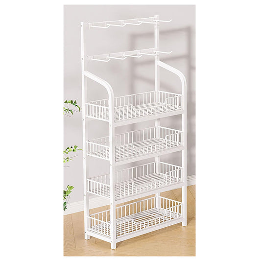 Retail Display Rack Stand,Potato Chip Snack Storage Shelf, Floorable Snacks Display Stand, Supermarket Storage Metal Shelf, for Store Cashier's Desk Bakery (Size : 4Tier-60x27x146c