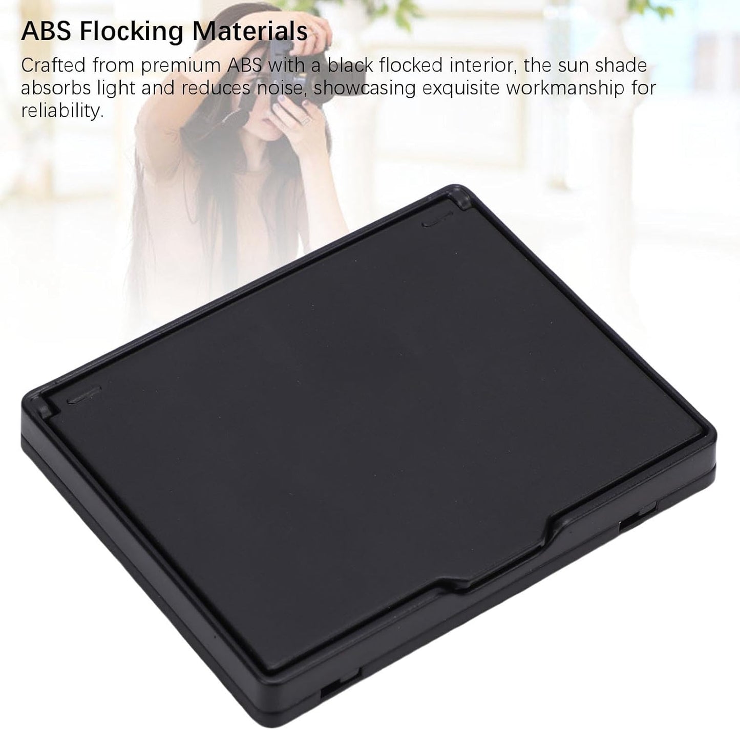 3.2 Inch Bewinner LCD Screen Hood, ABS Flocking Universal Foldable Sun Shade Cover for Camera LCD Display, Anti Glare