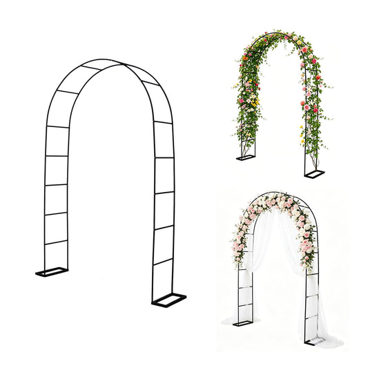 Thorise 7.9 Ft H x 4.6 Ft W Metal Pergola Arbor,Assemble Freely 2 Sizes,for Various Climbing Plant Wedding Garden Arch Bridal Party Decoration Wide Arbor