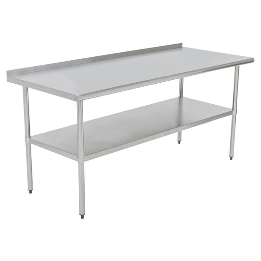 Pearington NSF Certified Stainless Steel Kitchen Prep and Work Table, Commercial Work Table for Restaurant and Home, 72" x 30", Stainless Steel