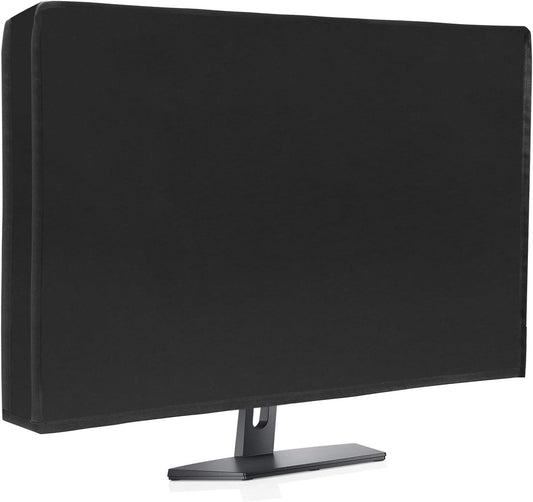 (28W 18H 4D) Waterproof Computer Monitor Dust Cover, Luxiv Black Full Body Cover for Computer Screen Anti-Static