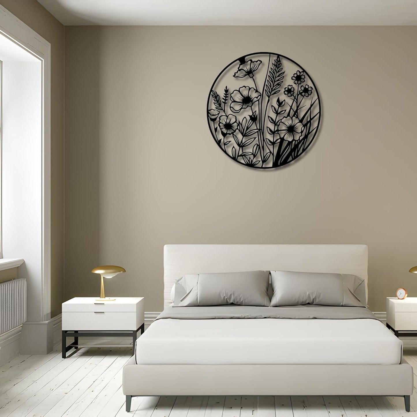 Metal Wall Decor | 17'' x 17'' x 0.05'' Bonsai Tree Themed Metal Wall Art | Handmade Indoor and Outdoor Wall Decorations