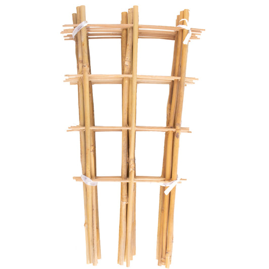 Avalution 10 Pack Bamboo Trellis for Climbing Plants 16" Natural Garden Ladder Trellis, Fan -Shaped Plant Support Trellis for Potted Plant Decor