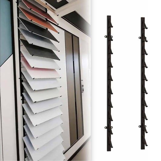 Floor Tile Sample Rack,Wall-Mounted Tile Sample Display Stand, 10-Tier Metal Holder for Retail, Heavy-Duty Floor Storage Rack, Space-Saving Wooden Shelf, Ideal for Showrooms (55.12x4.13in)