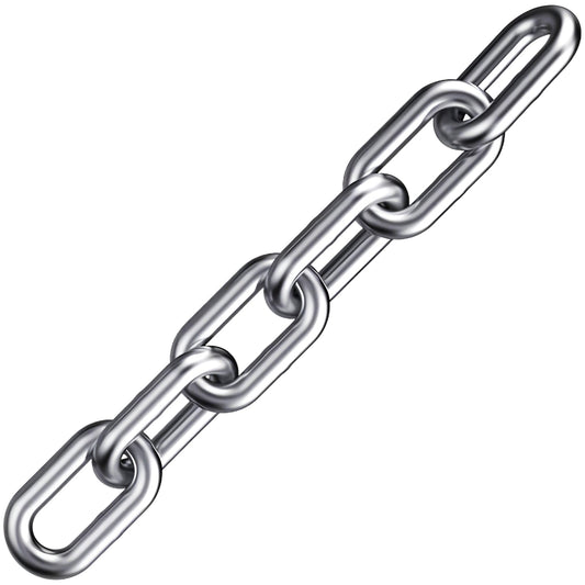 Stainless Steel Chain, Lsqurel 5/16inch Heavy Duty Chain Link Chain 13ft Safety Chain Utility Chain Metal Chain for Indoor and Outdoor (5/16in-13ft)