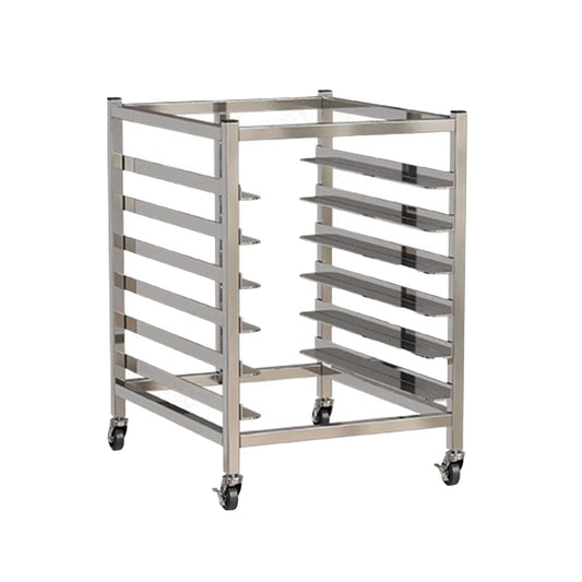 DUHTFCY 6-Tier Rolling Bread Pan Rack - 3.5-Inch Spacing, Commercial Baking Sheet Cooling Cart with Open Shelves for Home & Business
