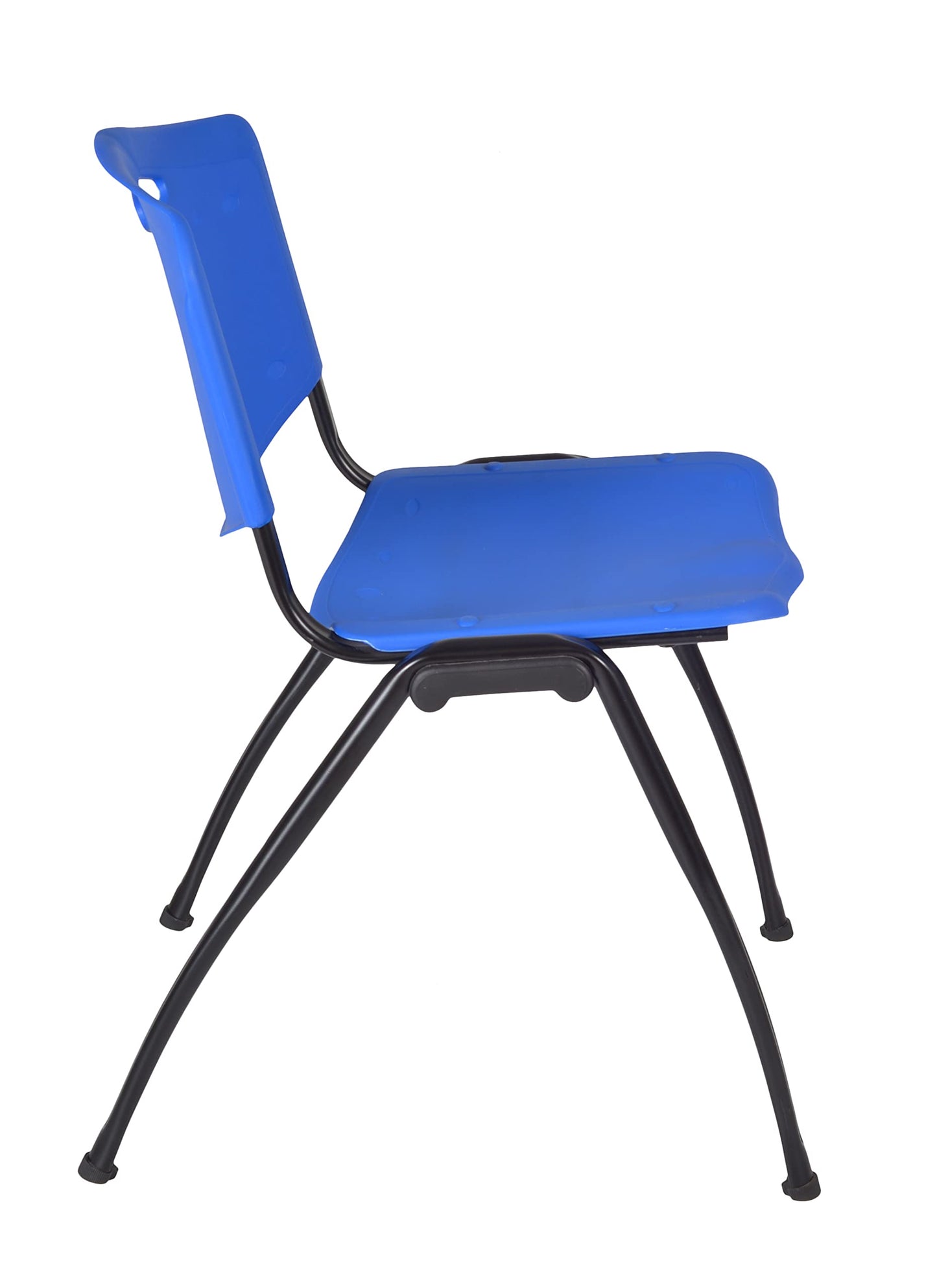 Regency Kobe 72 x 30 in. Flip-Top Training Nesting Table- Neo Walnut, 2 M Stack Chairs- Blue