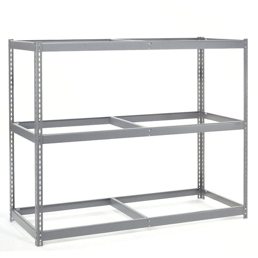 Global Industrial Wide Span Rack With 3 Shelves No Deck, 900 Lb Capaity Per Level, 72" W x 48" D x 96" H