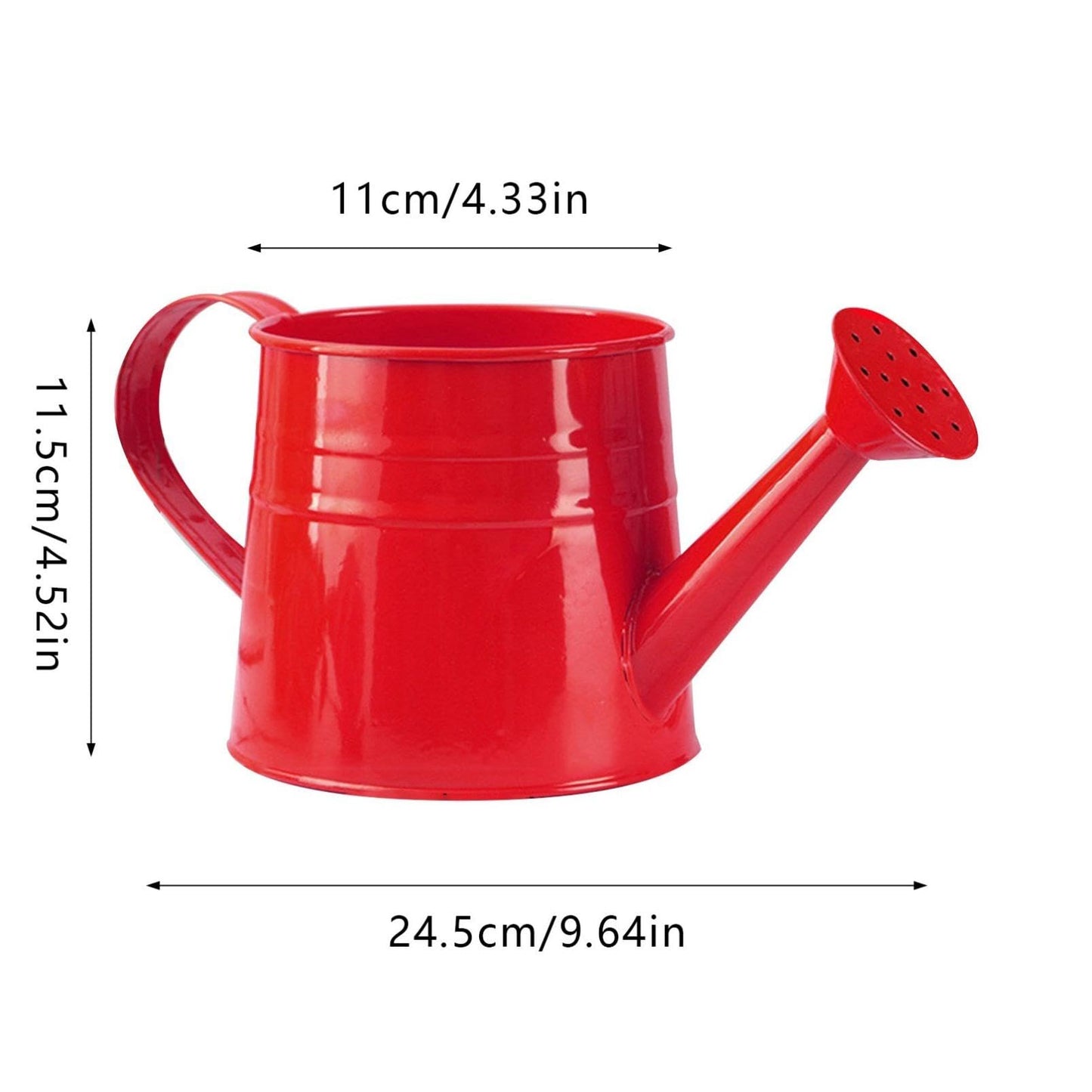 Watering Can, 1L Metal Flower Garden Watering Can, Lightweight Durable Decorative Gardening Tool for Outdoor Indoor Plants Lawn Garden (Orange)