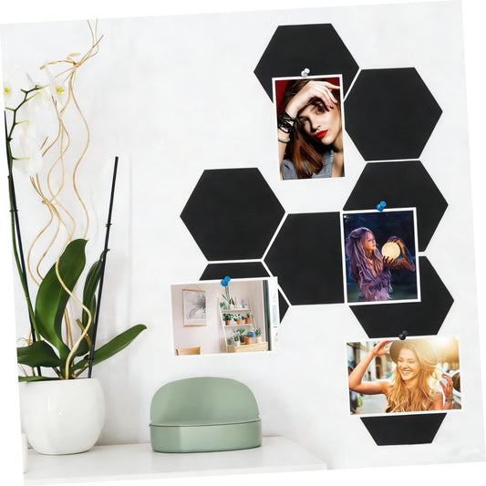 Uonlytech 10pcs Felt Message Board Wall Decor Photo Display Board Easy Install Wall Sticker for Home Decor