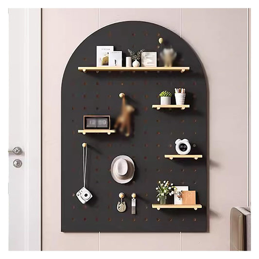 Grid Display Rack Grid Panel for Retail Display Floor Standing Flat Panel Display Stand，Pegboard Panel Kit,Wooden Pegboard,Modular Display Organization Storage,Hole Plate Wall Shelf(Color:Bl