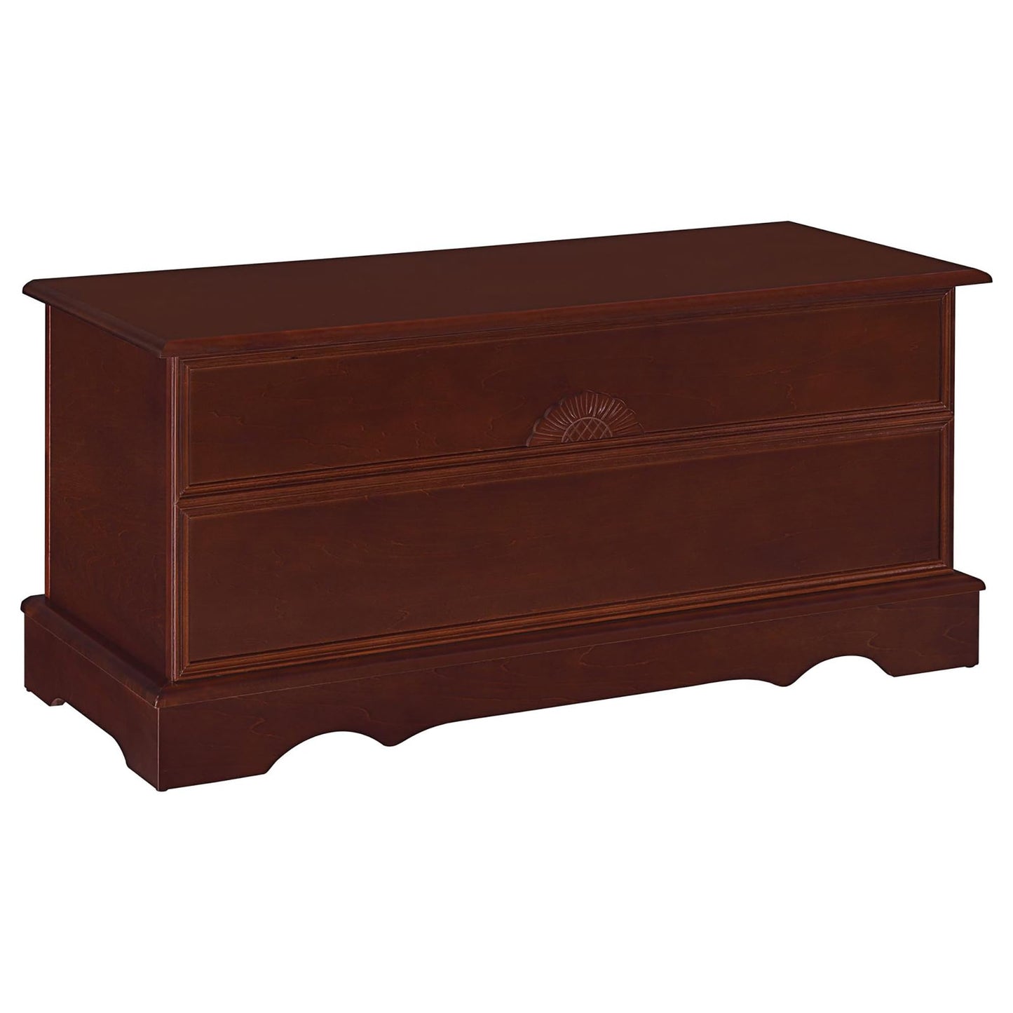 Generic Traditional Rectangular Cedar Chest, 22"H x 40"W x 21"D, Brown, Storage-Chest