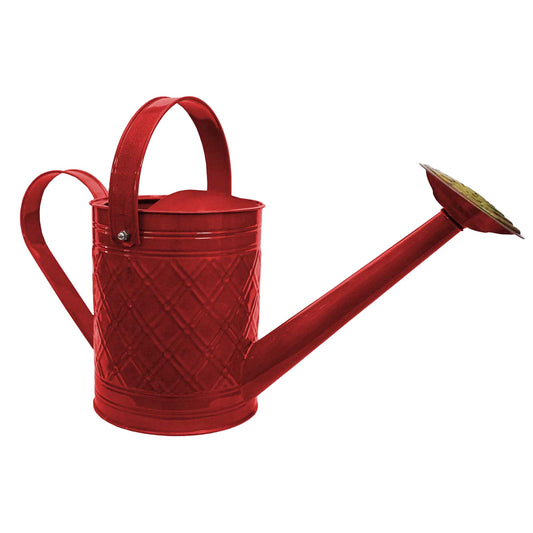 Headwind Cortland Cayenne Red 1 Gallon – Galvanized Watering Can with Brass Rose Spout – Vintage Metal Watering Can for Indoor & Outdoor Use by Robert Allen