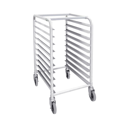 TrueCraftware- 10 Tier Aluminum Sheet Pan/Bun Pan Rack 20 1/4" X 26" X 38 1/2"- Full or Half Size Sheet Pan Rack with Locking Wheels Bakery Rack for Kitchen Baking Equipment Restaurant Pizzeria