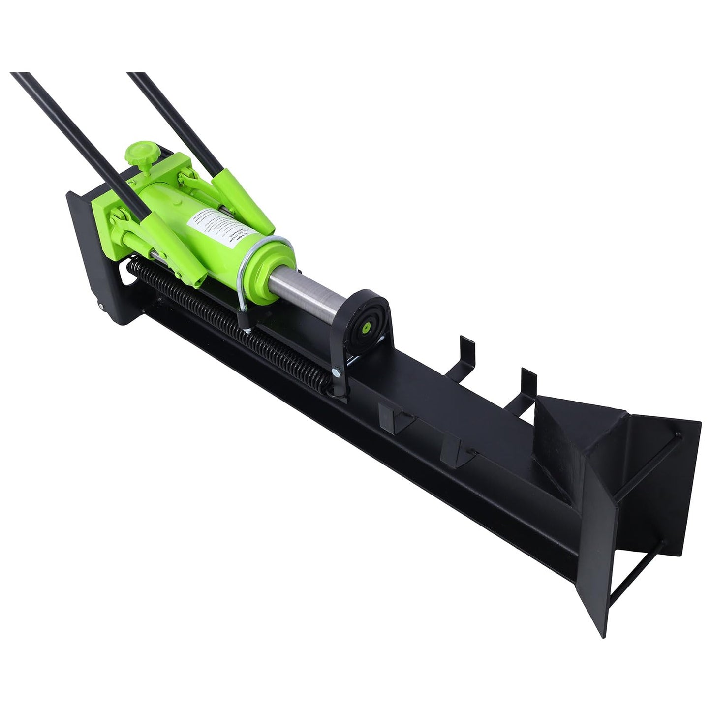 SRECELL 10 Ton Manual Hydraulic Log Splitter, Horizontal Steel Beam Wood Splitter with Wheels, Portable Cordless Firewood Splitter for Fireplace, Stove & Outdoor Use