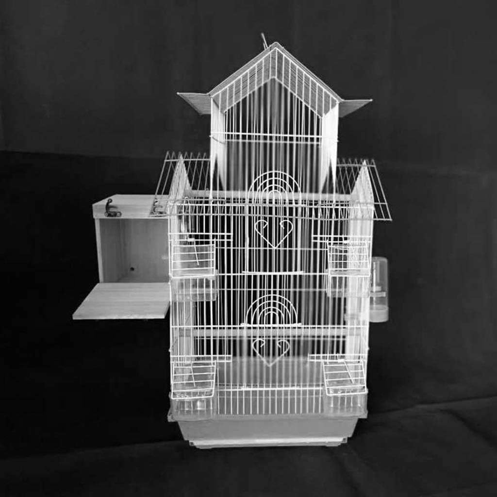 Professional Birdcage Pet Supplies Bird Carrier Gardening Decor Parrot Cages for Large Birds, Household Large Parrot Cage, House-Shaped Decorative Bird Cage, Parakeet Love Bird Pearl Bird (Yellow )