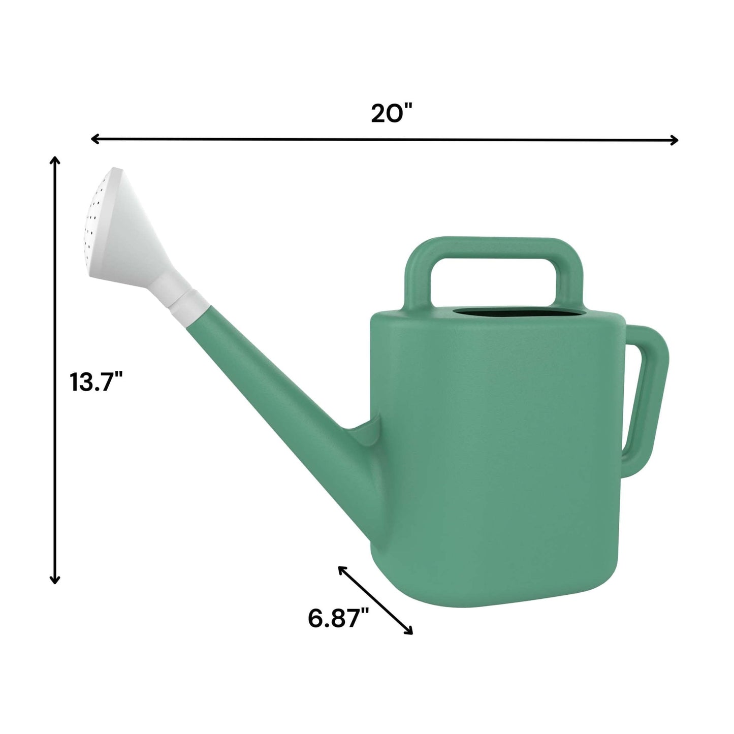 2 gal. Resin Watering Can Large Capacity High-Strength Leakproof Watering Pot for Garden Lawn Flower Care，for Outdoor Plants Vegetables Bushes (Green)