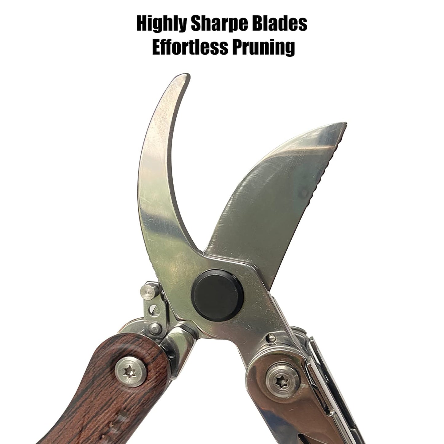 IGRARK Pruning Shears, 7 in 1 Garden Pruners, Multitools Folding Gardening Shears, 8" Professional Garden Scissors, Garden Clippers, Garden Shears Pruning, Pruning Scissors