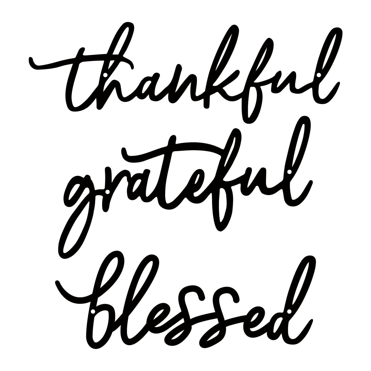 ESTART Thankful Grateful Blessed Letter Sign Metal Wall Decor, 3 Piece Black Letters Wall Art for Bathroom Bedroom Metal Words Wall Decor for Home Decor